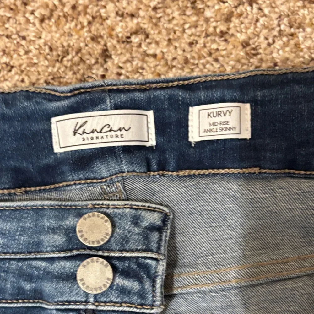 KanCan Dark Blue Distressed Ankle Jeans - Picture 2 of 4